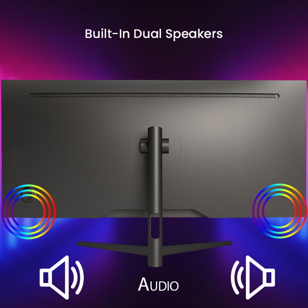 FYHXele FY29Q2H 29'' Monitor, 2560*1080 WFHD 21:9 IPS Screen, 200Hz Refresh Rate, 1ms Response Time, 100% sRGB, 1000:1 Contrast, FreeSync &amp; G-Sync Compatible, HDR, Game Plus, 2*DP1.4, 2*HDMI 2.1, 1*Audio, Dual Speakers, Tilt Adjustment &amp; VESA Mount