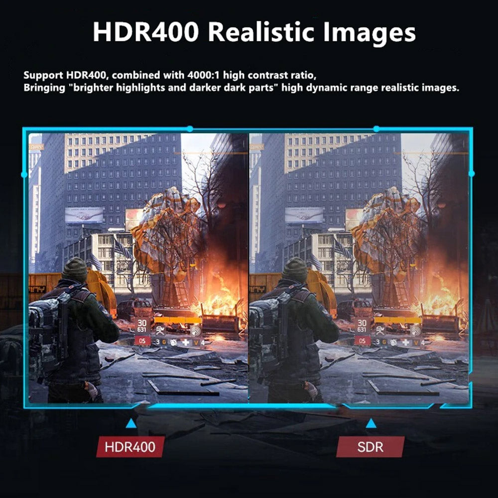 FYHXele FY34WQHC 34-inch Gaming Monitor, 3440*1440 WQHD 1500R VA Screen, 165Hz Refresh Rate, 3000:1 Contrast Rate, HDR 400, 1ms Response Time, FreeSync &amp; Adaptive Sync, Game Plus, 2*HDMI 2.0, 2*DP 1.4, 100*100mm VESA Mounting