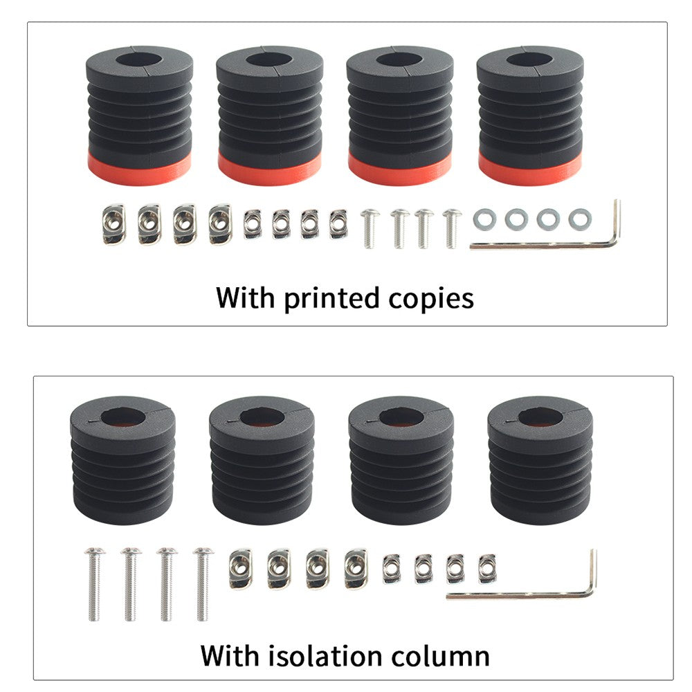 FYSETC Anti Vibration Feet, with Printed Copies, for Bambu Lab P1/X1, Ender 3, Prusa i3, Voron