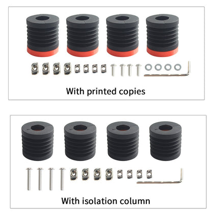 FYSETC Anti Vibration Feet, with Printed Copies, for Bambu Lab P1/X1, Ender 3, Prusa i3, Voron