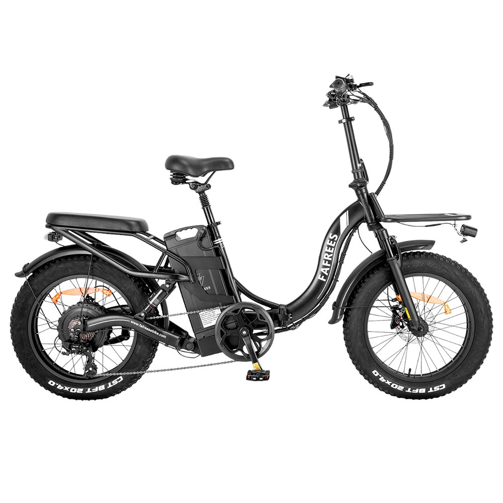 Fafrees F20 X-Max Electric Bike 20*4.0 inch Fat Tire 750W Brushless Motor 48V 30AH Battery 25km/h Default Max Speed 200km Max Range Shimano 7 Speed Gear Shift System Hydraulic Disc Brakes - Black