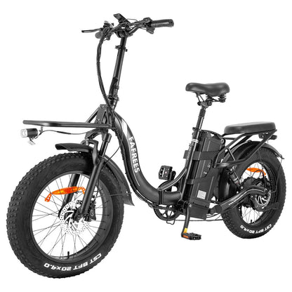 Fafrees F20 X-Max Electric Bike 20*4.0 inch Fat Tire 750W Brushless Motor 48V 30AH Battery 25km/h Default Max Speed 200km Max Range Shimano 7 Speed Gear Shift System Hydraulic Disc Brakes - Black