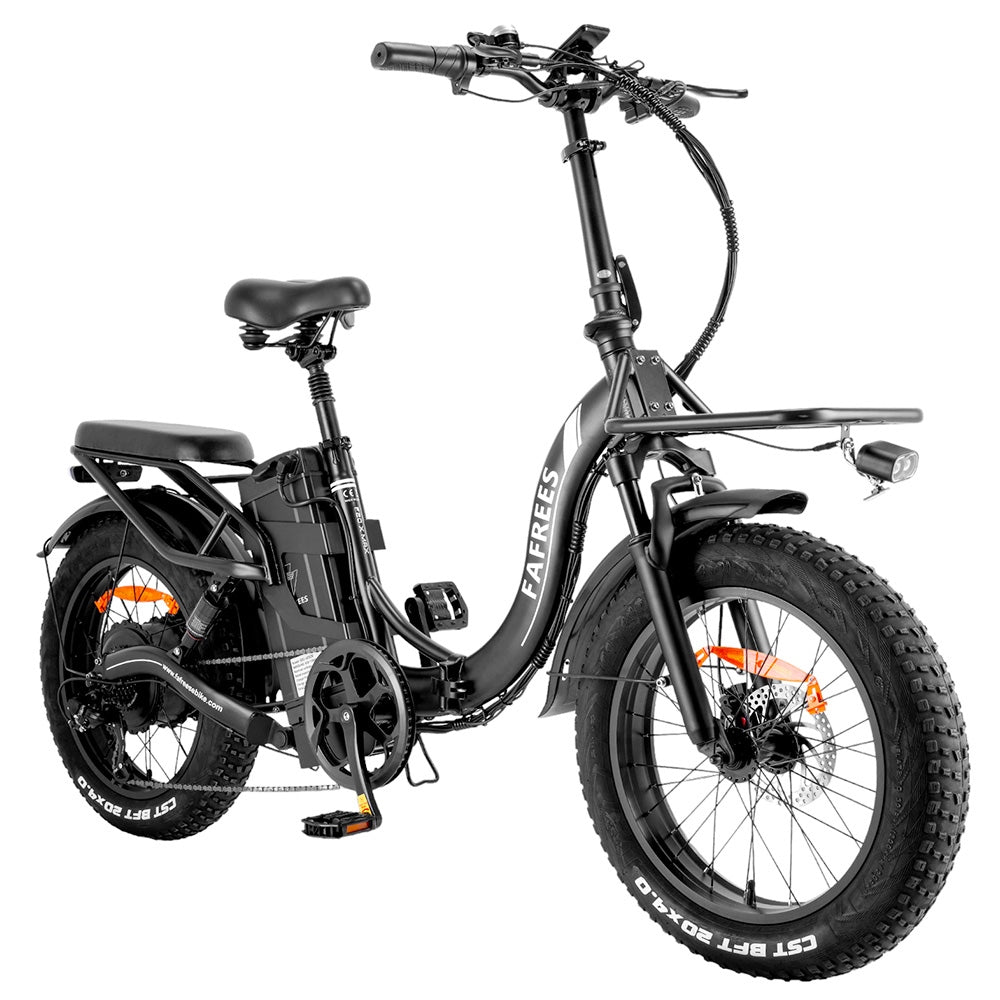 Fafrees F20 X-Max Electric Bike 20*4.0 inch Fat Tire 750W Brushless Motor 48V 30AH Battery 25km/h Default Max Speed 200km Max Range Shimano 7 Speed Gear Shift System Hydraulic Disc Brakes - Black