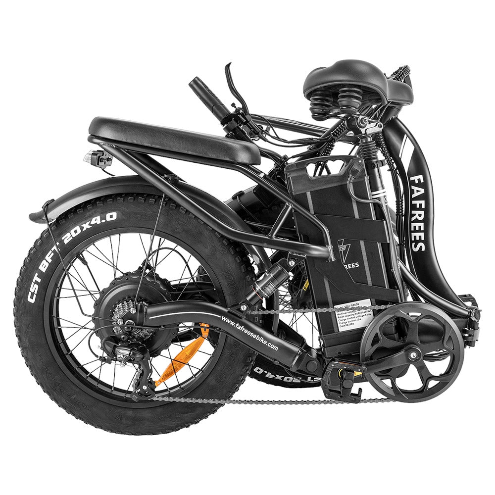 Fafrees F20 X-Max Electric Bike 20*4.0 inch Fat Tire 750W Brushless Motor 48V 30AH Battery 25km/h Default Max Speed 200km Max Range Shimano 7 Speed Gear Shift System Hydraulic Disc Brakes - Black