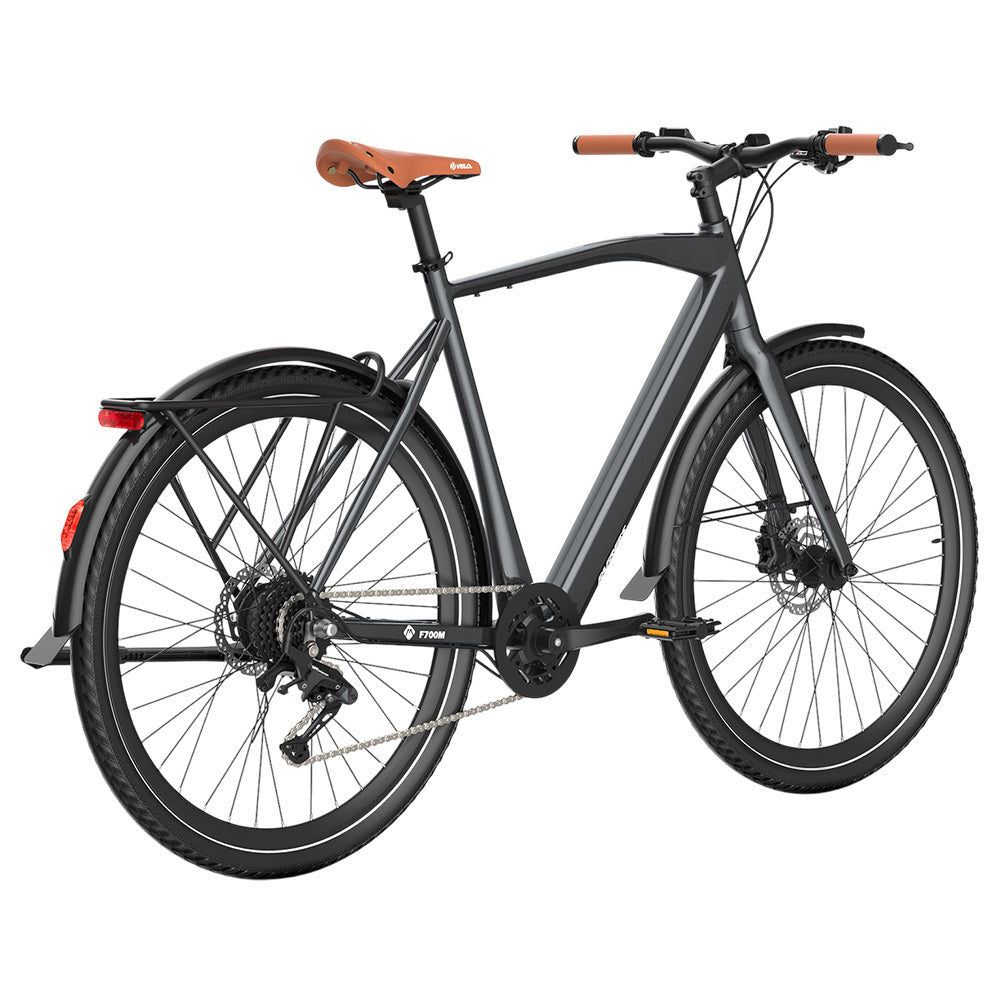 Fafrees F700M Electric Bike, 250W Motor, 36V 10Ah Battery, 700*42C Tires, 25km/h Max Speed, 100km Max Range, Hydraulic Disc Brakes, Torque Sensor, SHIMANO CUES 9-speed - Black