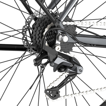 Fafrees F700M Electric Bike, 250W Motor, 36V 10Ah Battery, 700*42C Tires, 25km/h Max Speed, 100km Max Range, Hydraulic Disc Brakes, Torque Sensor, SHIMANO CUES 9-speed - Black