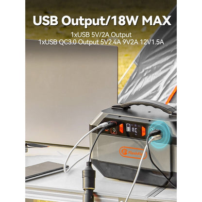 Flashfish P56 Portable Power Station, 288.6Wh/78000mAh Battery Pack Solar Generator, 330W AC Output, 600W Peak Output,  230V Pure Sine Wave, 9 Outlets, LED Display