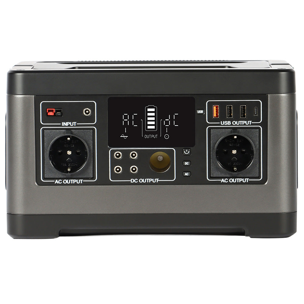 Flashfish P63 Portable Power Station, 520Wh/140400mAh Lithium Battery Solar Generator, 500W AC Output, 5xDC Ouputs, 4xUSB Outputs