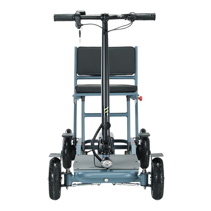Freejoyer F7 Plus Four-wheel Electric Scooter with Seat, 300W Motor, 36V 21AH Battery, 15km/h Max Speed, 35km Max Range - Grey Blue