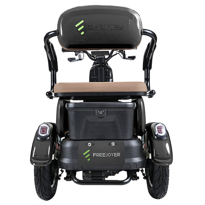 Freejoyer FV6 Electric Tricycle, 1000W Motor, 60V 20Ah Battery, 10*3 inch Tire, 25km/h Max Speed, 55km Range, Front Disc Brake &amp; Rear Drum Brake, Hydraulic Front Fork - Black