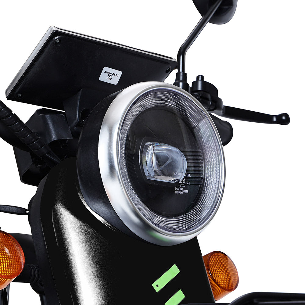 Freejoyer FV6 Max Electric Tricycle, 1800W Motor, 72V 20Ah Battery, 10*3 inch Tire, 25km/h Max Speed, 60km Range, Front Disc Brake &amp; Rear Drum Brake, Hydraulic Front Fork - Black