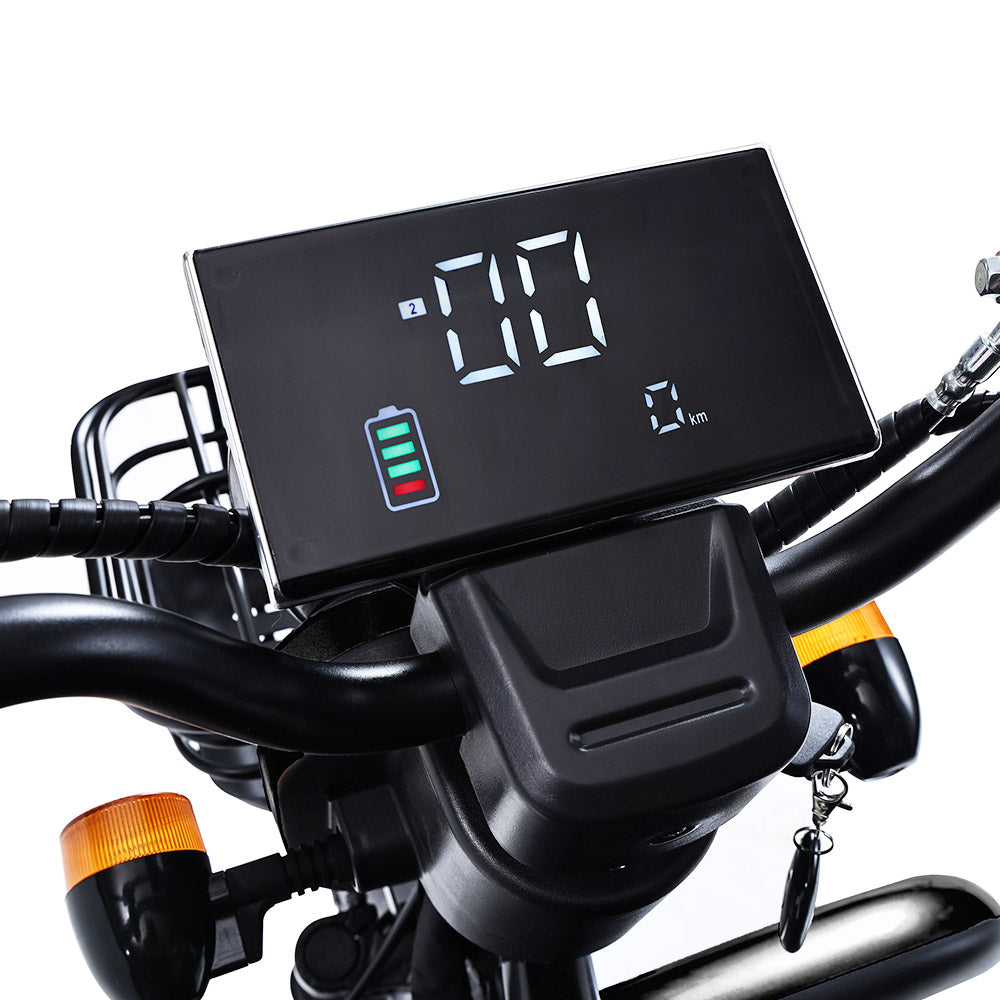 Freejoyer FV6 Max Electric Tricycle, 1800W Motor, 72V 20Ah Battery, 10*3 inch Tire, 25km/h Max Speed, 60km Range, Front Disc Brake &amp; Rear Drum Brake, Hydraulic Front Fork - Black