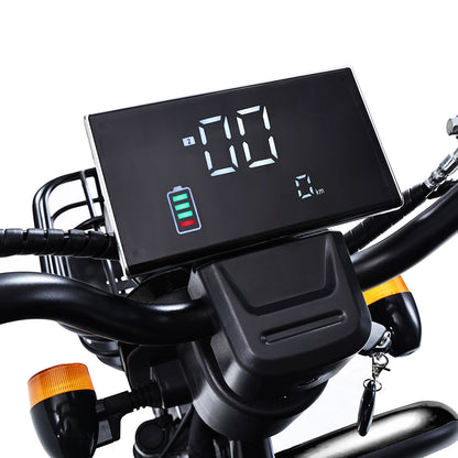 Freejoyer FV6 Max Electric Tricycle, 1800W Motor, 72V 20Ah Battery, 10*3 inch Tire, 25km/h Max Speed, 60km Range, Front Disc Brake &amp; Rear Drum Brake, Hydraulic Front Fork - Black
