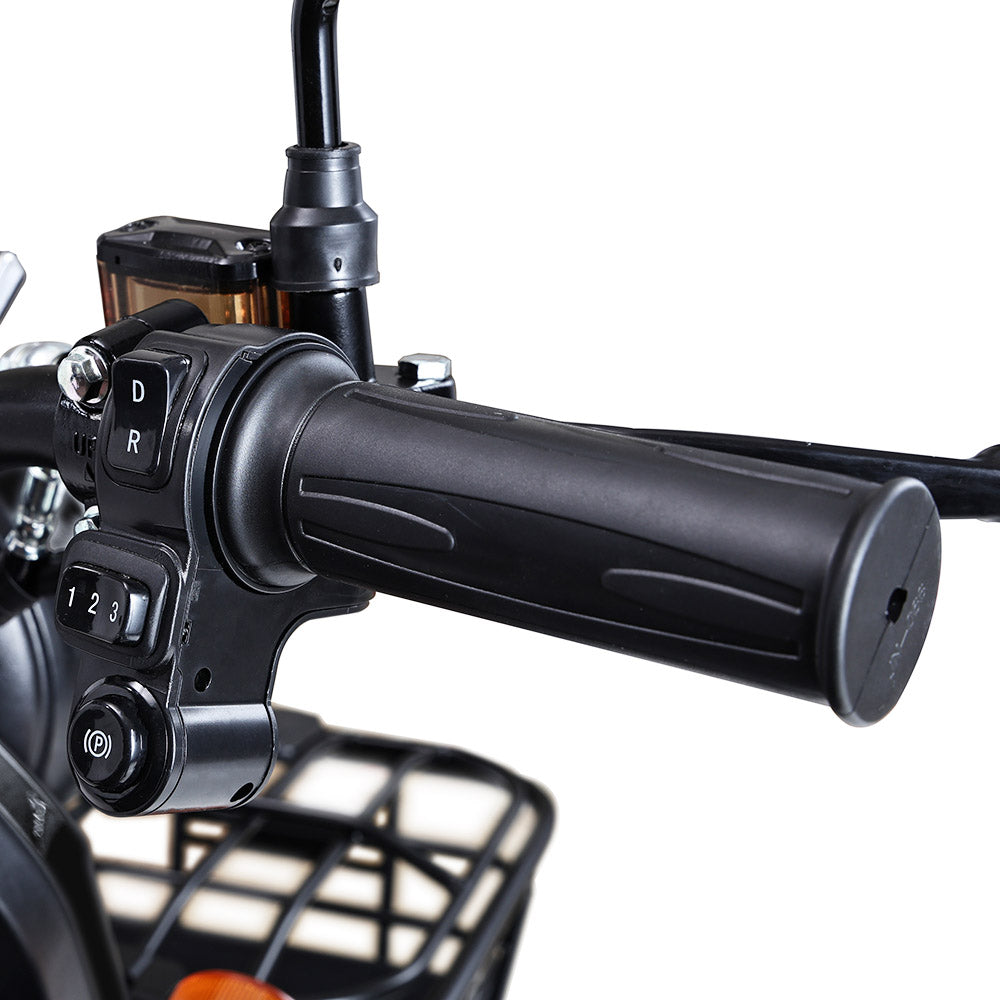 Freejoyer FV6 Max Electric Tricycle, 1800W Motor, 72V 20Ah Battery, 10*3 inch Tire, 25km/h Max Speed, 60km Range, Front Disc Brake &amp; Rear Drum Brake, Hydraulic Front Fork - Black
