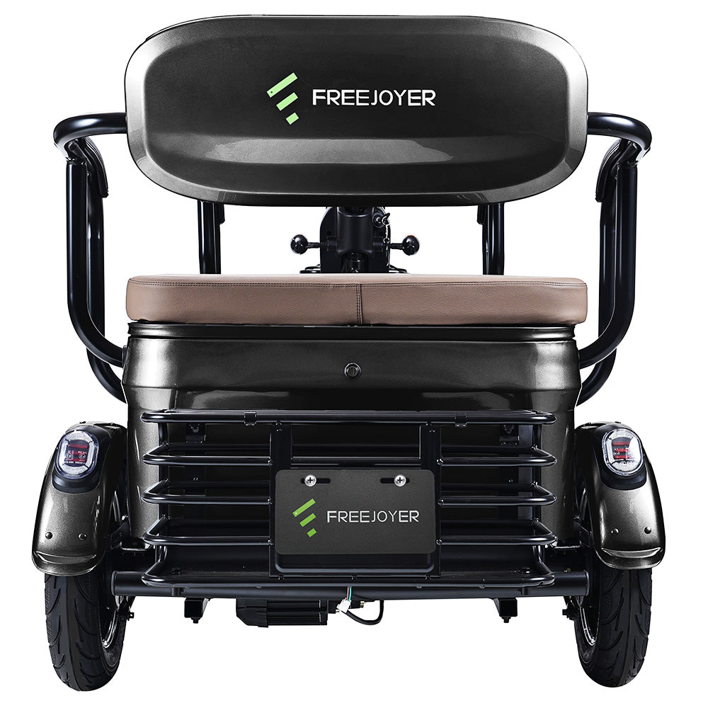 Freejoyer FV6 Max Electric Tricycle, 1800W Motor, 72V 20Ah Battery, 10*3 inch Tire, 25km/h Max Speed, 60km Range, Front Disc Brake &amp; Rear Drum Brake, Hydraulic Front Fork - Black