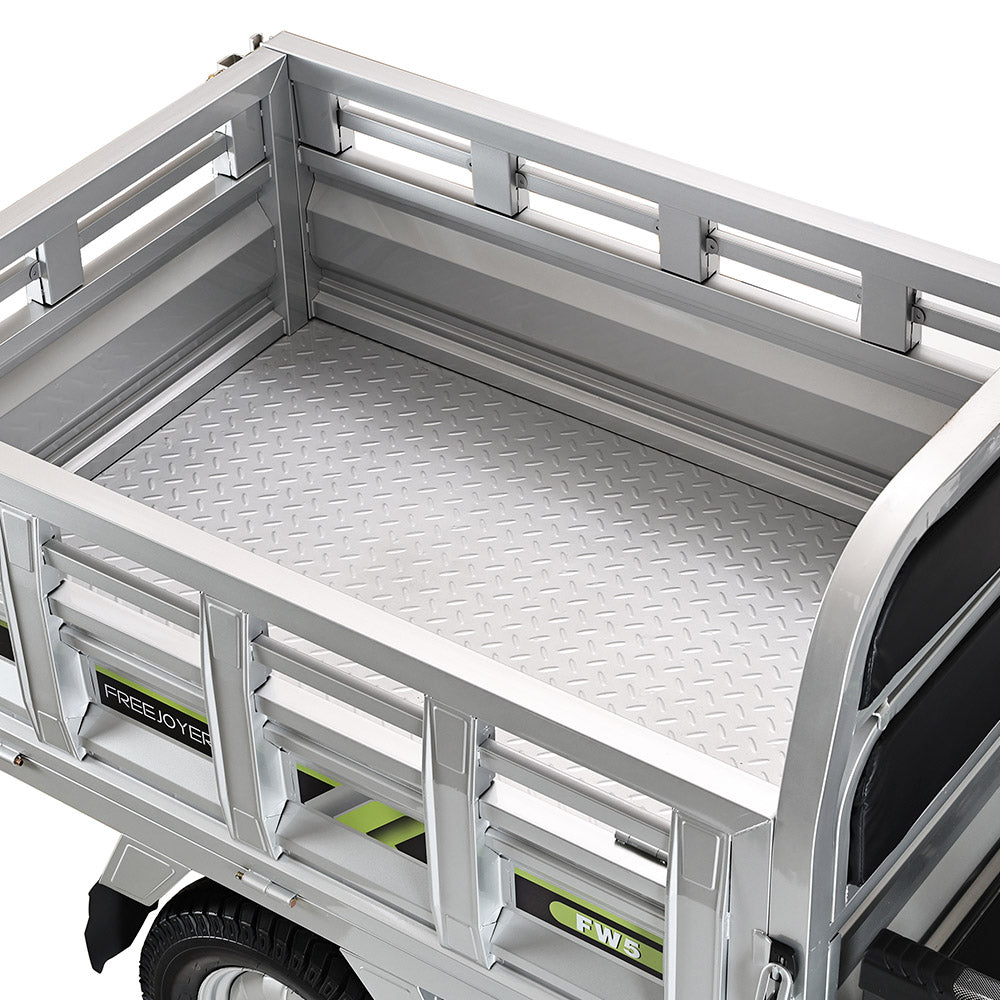 Freejoyer FW5 Electric Cargo Tricycle, 3000W Motor, 72V 58Ah Battery, 45km/h Max Speed, 86km Range, Front Disc Brake &amp; Rear Drum Brake, Front &amp; Rear Shock Absorption - Silver