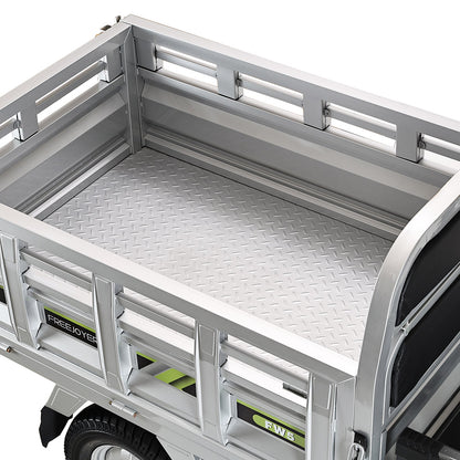 Freejoyer FW5 Electric Cargo Tricycle, 3000W Motor, 72V 58Ah Battery, 45km/h Max Speed, 86km Range, Front Disc Brake &amp; Rear Drum Brake, Front &amp; Rear Shock Absorption - Silver