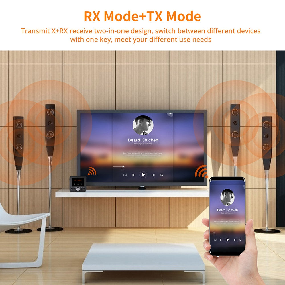 GTMEDIA RT05 Bluetooth 5.2 Audio Adapter Audio Receiver Transmitter