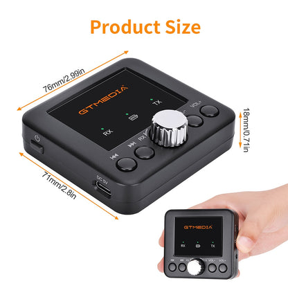 GTMEDIA RT05 Bluetooth 5.2 Audio Adapter Audio Receiver Transmitter