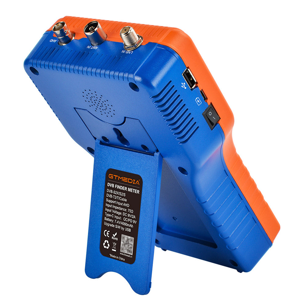 GTMEDIA V8 Finder PRO 2 Satellite Finder ATSC-C Digital Satellite Signal Detector, Support DVB-S2X/S2/S, DVB-T2/T, DVB-C - Orange, EU Plug