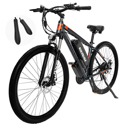 GUNAI GN29 Electric Bike 29*2.1 inch Tire 48V 750W Motor 50km/h Max Speed 15Ah Battery 90km Max Range 130kg Max Load Dual Disc Brakes Mountain E-Bike
