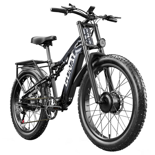 GUNAI GN68 Electric Bike, 2*1000 Motor, 48V 17.5Ah Battery, 26*3.0-inch Fat Tires, 50km/h Max Speed, 60miles Max Range, Shimano 7 Speed, Mechanical Disc Brake