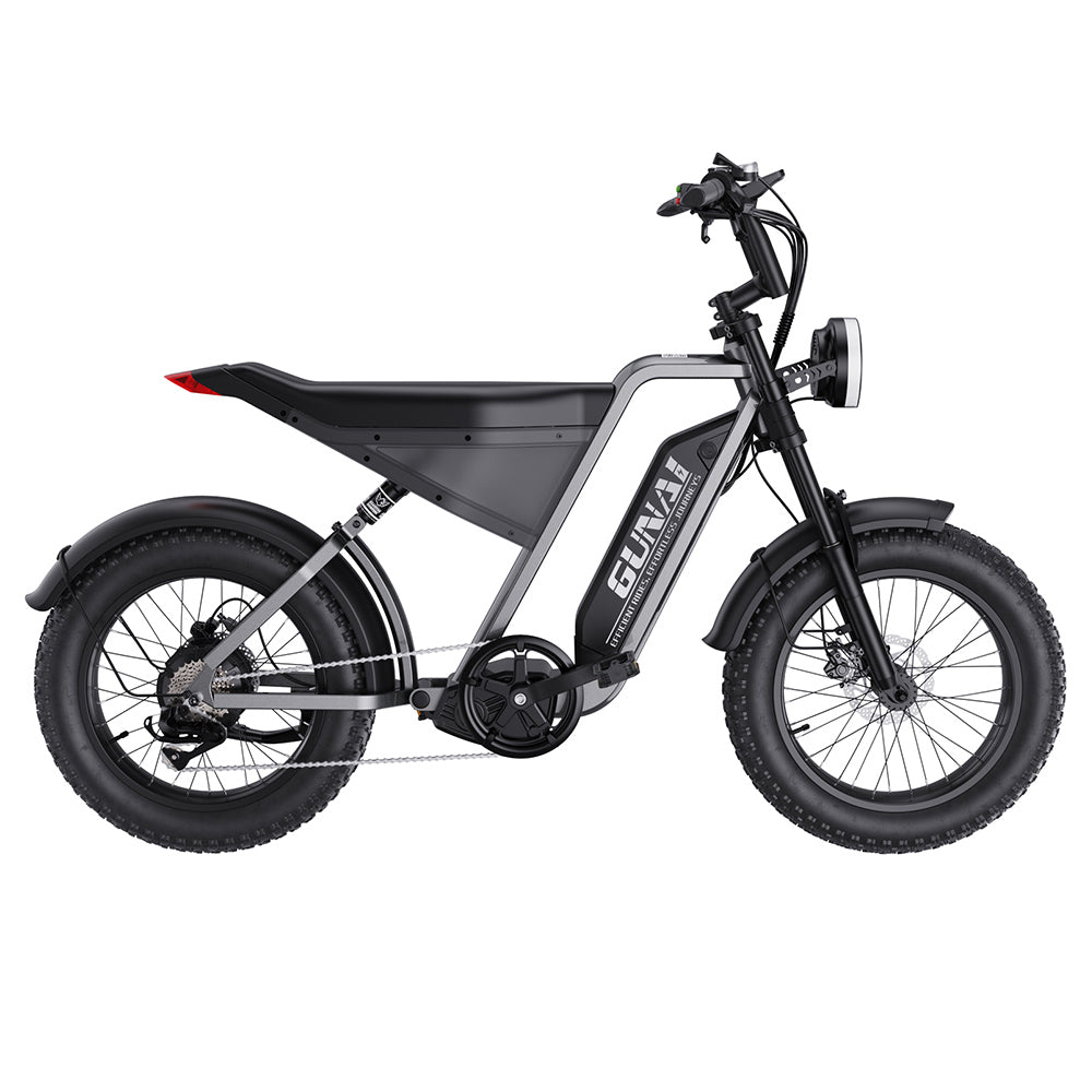 GUNAI-Y Electric Bike, 1000W Motor, 48V 18Ah Battery, 20*4.0-inch Fat Tires, 60km/h Max Speed, 100km Range, Hydraulic Disc Brake, Front &amp; Rear Suspension, Shimano 7-Speed