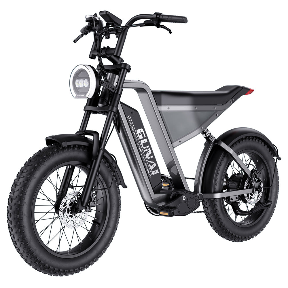 GUNAI-Y Electric Bike, 1000W Motor, 48V 18Ah Battery, 20*4.0-inch Fat Tires, 60km/h Max Speed, 100km Range, Hydraulic Disc Brake, Front &amp; Rear Suspension, Shimano 7-Speed