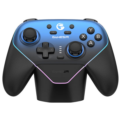 GameSir Super Nova Gaming Controller, Hall Effect Stick &amp; Trigger, Detachable Faceplate, RGB Lighting, Compatible with PC / Android / iOS / Switch - Blue