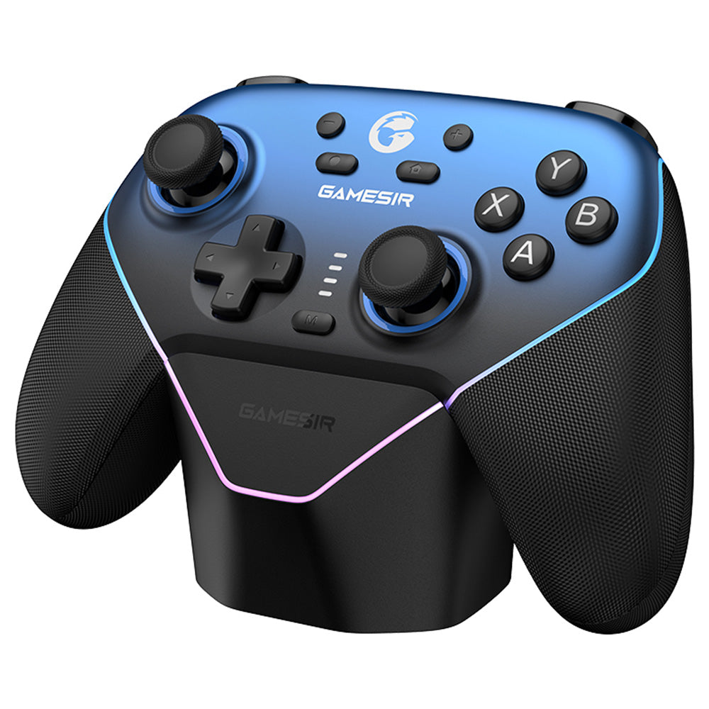 GameSir Super Nova Gaming Controller, Hall Effect Stick &amp; Trigger, Detachable Faceplate, RGB Lighting, Compatible with PC / Android / iOS / Switch - Blue