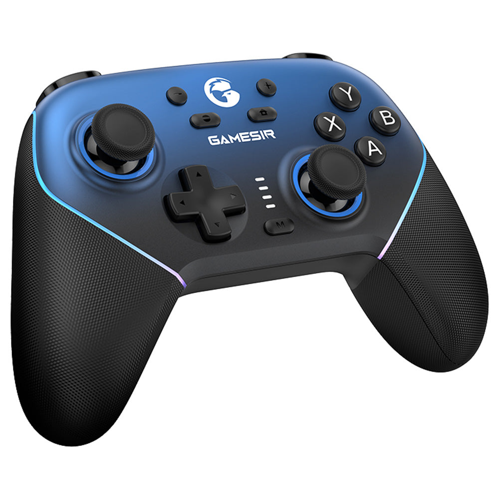 GameSir Super Nova Gaming Controller, Hall Effect Stick &amp; Trigger, Detachable Faceplate, RGB Lighting, Compatible with PC / Android / iOS / Switch - Blue