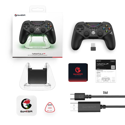 GameSir Tarantula Pro Gaming Controller with Charging Dock for Black Myth Wukong, Wired/Bluetooth/Wireless Connection, Mag-Res TMR Sticks, Gyroscope &amp; NFC Supported, RGB Lights, Compatible with PC/Switch/iOS/Android/Steam - Bundle Edition