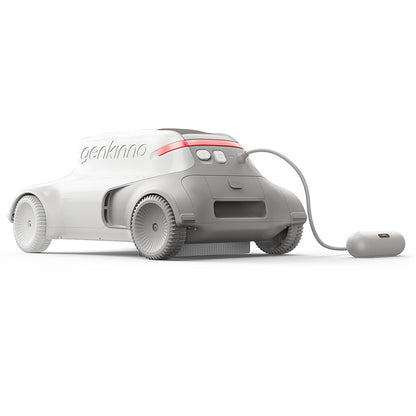 Genkinno P2 Cordless Robotic Pool Vacuum Cleaner, 70W Suction, 120 Mins Runtime, AdaptiveNav Path Planning, AdaptiveSuc Technology, APP Remote Control, for Above/In-Ground Flat Pools - White
