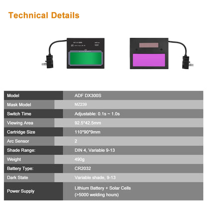 DEKO Basal Black Solar Auto Darkening MIG MMA Electric Welding Mask/Helmet/Welding Lens for Welding Machine or Plasma Cutter