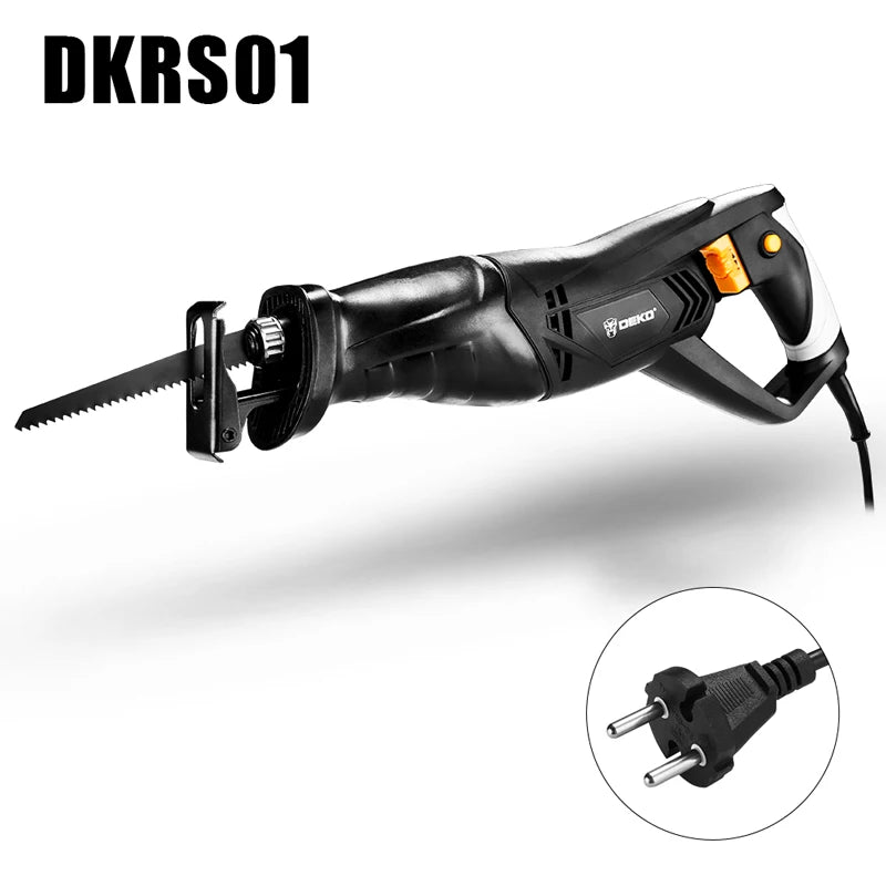 DEKO 20V Cordless Reciprocating Saw Adjustable Speed with Battery and 4 Pieces Blades Power Tools