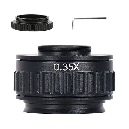 HAYEAR 0.35X C-Mount Lens Adapter, Microscope Camera Connector, Focus Adjustable, Trinocular Stereo Micro