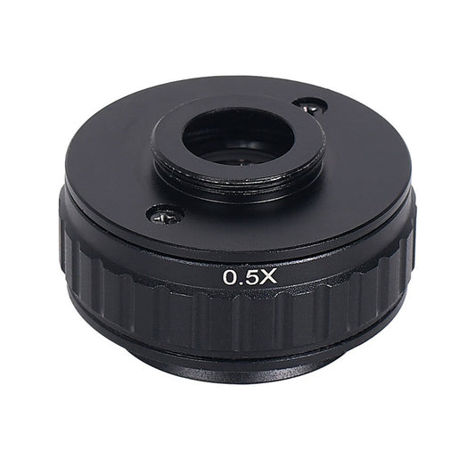 HAYEAR 0.5X C-Mount Lens Adapter, Microscope Camera Connector, Focus Adjustable, Trinocular Stereo Micro