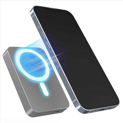 HINOVO MB1-10000 Wireless Portable Charger 10000mAh Magnetic Power Bank Wireless Magnetic Juice Battery Pack, Compatible with MagSafe Magnetic Phone Case, Wireless Charging Battery Pack for iPhone 14/13/12 Series Fast-Charging Ultra Slim &amp; Light