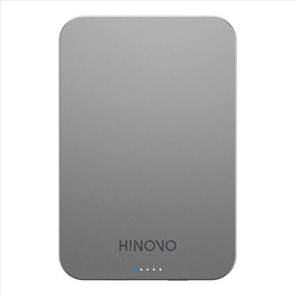 HINOVO MB1-5000 Magnetic Wireless Portable Charger, 5000mAh Magnetic Power Bank, Mag-Safe Battery Pack for iPhone 14/13/12 Series Compatible with Mag-Safe Case, 20W PD Fast Charging Ultra Slim and Light