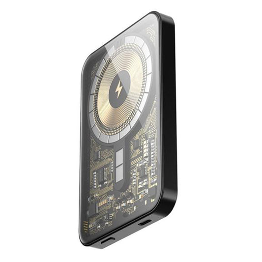 HINOVO MB1-5000xb Wireless Portable Charger, 5000mAh Magnetic Wireless Power Bank, PD 20W Fast Charging, Cyberpunk Style