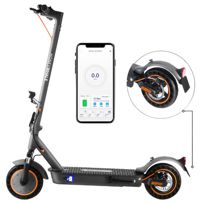 HONEYWHALE E9 MAX 10-inch Tire Electric Scooter ABE Certification, 500W Powerful  Motor, 36V 10Ah Battery, 40km Max Range, Mechanical Brake Dual Suspension System Smart App