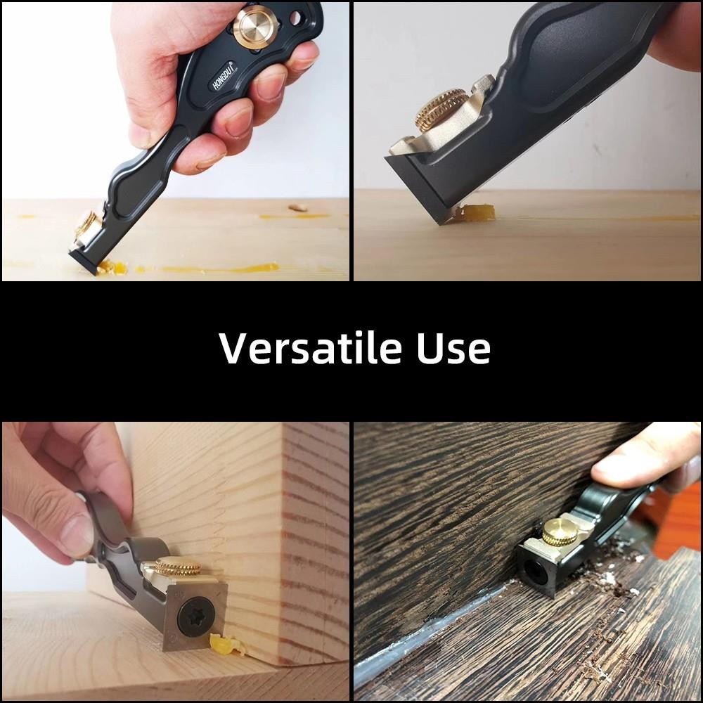 HONGDUI GD05 2 In 1 Mini Woodworking Glue Removal Scraper Kit with Carbide Inserts
