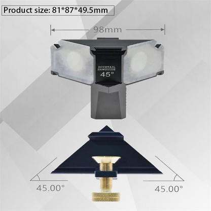 HONGDUI YW09-45 Woodworking 45 Degrees Miter Cut Dovetail Magnetic Saw Guide
