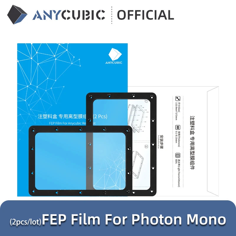 ANYCUBIC Photon Mono Accessories UV Resin Vat Tank, 2K Monochrome LCD Screen, Mainboard, FEP Film