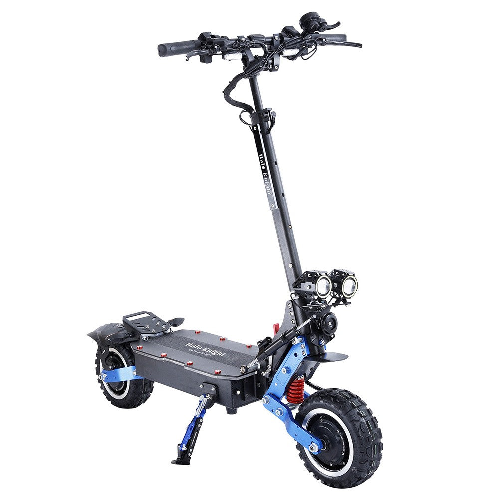 Halo Knight T108 Pro Electric Scooter 11'' Off-Road Tire 3000W*2 Motors 95Km/h Max Speed 60V 38.4Ah Battery 80KM Range 200KG Max load Front &amp; Rear Turn Signal IPX4 Waterproof Dual Hydraulic Brakes Electric Brake - Black
