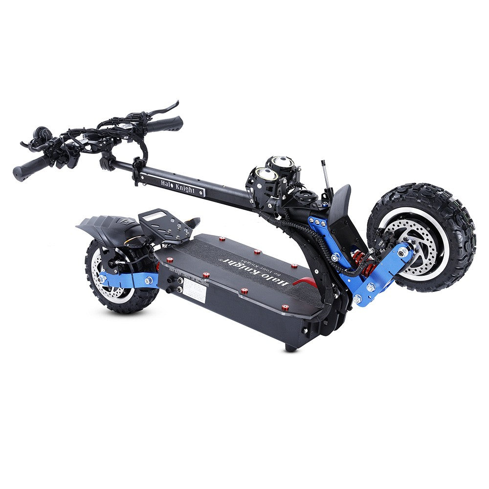 Halo Knight T108 Pro Electric Scooter 11'' Off-Road Tire 3000W*2 Motors 95Km/h Max Speed 60V 38.4Ah Battery 80KM Range 200KG Max load Front &amp; Rear Turn Signal IPX4 Waterproof Dual Hydraulic Brakes Electric Brake - Black
