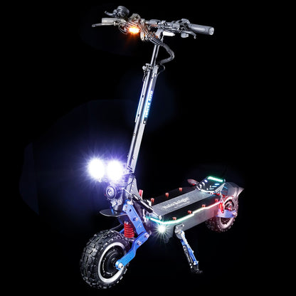 Halo Knight T108 Pro Electric Scooter 11'' Off-Road Tire 3000W*2 Motors 95Km/h Max Speed 60V 38.4Ah Battery 80KM Range 200KG Max load Front &amp; Rear Turn Signal IPX4 Waterproof Dual Hydraulic Brakes Electric Brake - Black