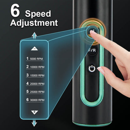 Hanboost S2 Electric Rotary Tool Kits with 54pcs Accessories, 6 Speed Adjustment, 30000RPM Motor, Low Noise, for Light DIY Projects and Precision Work