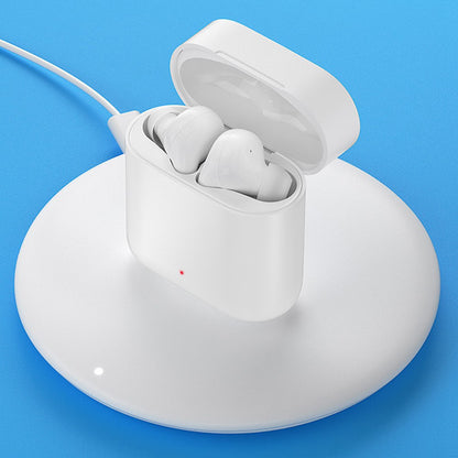 Haylou T19 TWS Bluetooth Earphones Smart Noise Cancelling Wireless Charging Earphones  Qualcomm 3020 chips- White