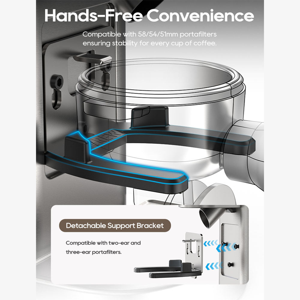 HiBREW G7 Coffee Grinder, 48 Grind Settings, Anti-Static Technology, Stainless Steel Conical Burr, Touch Panel, Compatible with 51/54/58mm Portafilters, Hands-Free Coffee Grinding